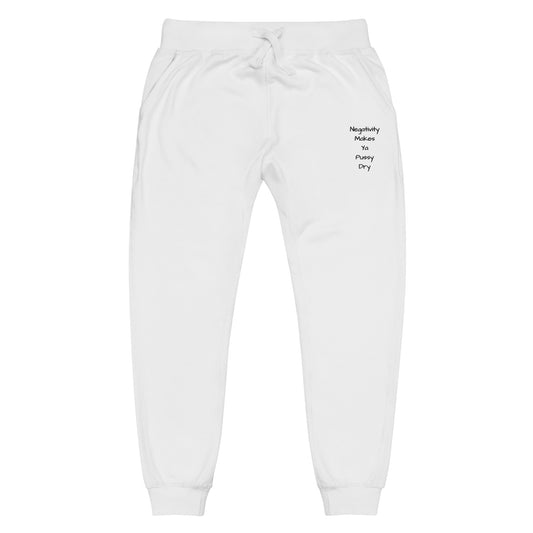 NMYPD Unisex fleece sweatpants (White)