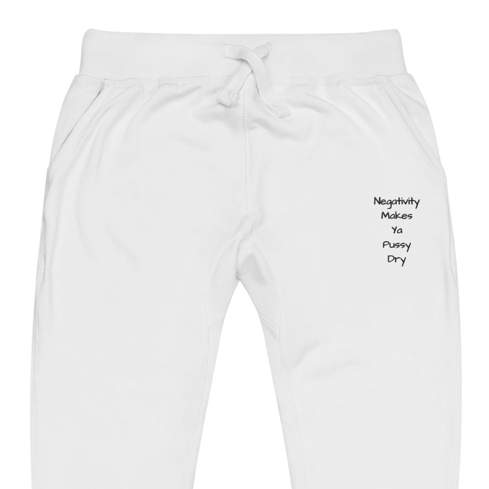 NMYPD Unisex fleece sweatpants (White)